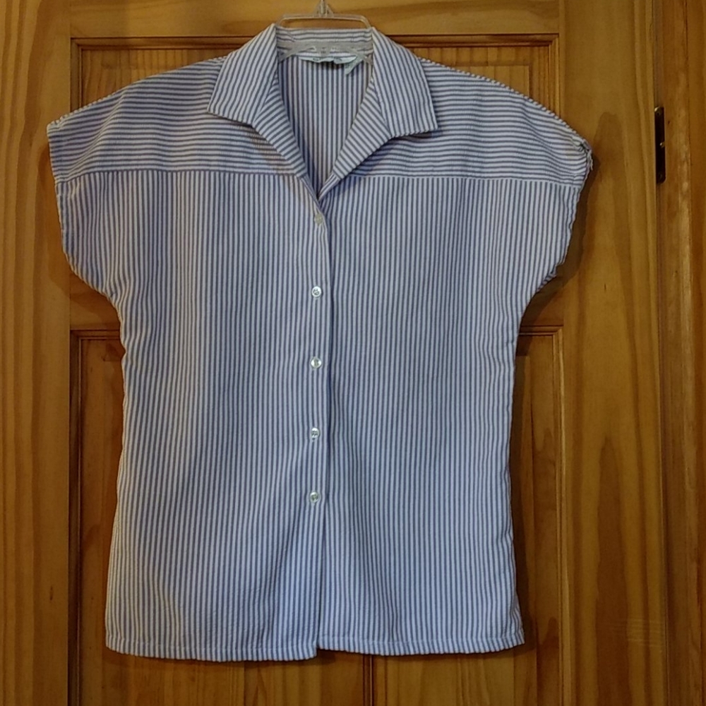 Vintage lavender striped blouse